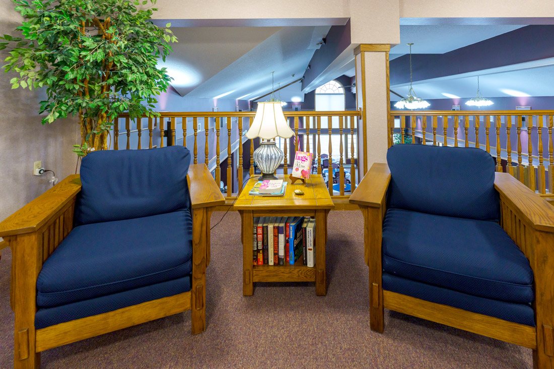 Lake Pointe Villa library chairs.